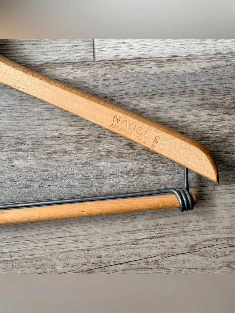 VTG Nagel Mfg. Co. Wooden Suit/Coat Hanger – Smith's Advertising (Austin, Texas)